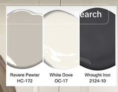 the different shades of paint are shown in this graphic above which one color is white dove