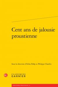 a yellow cover with the words cert ans de jalousie proustenine