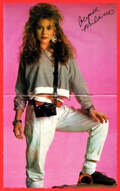 Pinup from Special Alyssa Milano Japanese magazine... 80s Fashion Outfits 1980s, 1990 Style, Decades Fashion