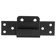 black door hinge with holes on each side