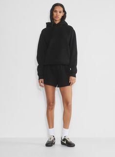 COZY FLEECE PERFECT HI-RISE MINI SWEATSHORT | Aritzia Athleisure Short Sweatpants For Loungewear, Short Athleisure Sweatpants For Loungewear, Athleisure Sweatpants With Built-in Shorts, Comfy Short Length Activewear, Loungewear Sweatpants With Built-in Shorts, Sweatpants With Built-in Shorts For Loungewear, Short Length Sweatpants With Built-in Shorts For Loungewear, Athleisure Shorts For Fall, Relaxed Fit Athletic Shorts For Lounging