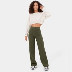 Brand New, Never Worn, Army Green Color Questions? Leave A Comment Below! Stacked Sweatpants, Hair Brush Straightener, British Indian, Look Casual, Jogger Pants, Sliders, Crossover, Desi, Casual Pants