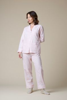 Where the finest cotton and sophisticated tailoring meet. Restful nights await in our breathable, OEKO-TEX® certified fabric. Elegant Cotton Relaxed Fit Sleepwear, Elegant Cotton Sleepwear For Home, Classic Cotton Sleepwear For Spring, Elegant Long Sleeve Cotton Sleepwear, Classic Cotton Long Sleeve Sleepwear, Classic Cotton Sleepwear With Long Sleeves, Classic Long Sleeve Cotton Sleepwear, Caitlin Wilson Design, Cotton Pajama Set