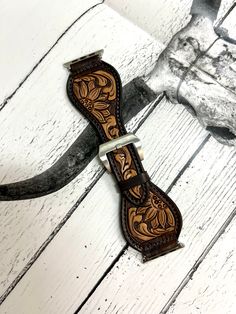 Genuine hand tooled leather By hole positioning, strap measures wrists 6.25"-7.75" ADWAR103 Tooled Watch Band, Vintage Adjustable Hand Tooled Watch Bands, Tooled Apple Watch Bands, Hand Tooled Adjustable Leather Apple Watch Band, Leather Tooled Apple Watch Band, Workout Recipes, Stanley Cups, 38mm Apple Watch Band, Hand Tooled Leather