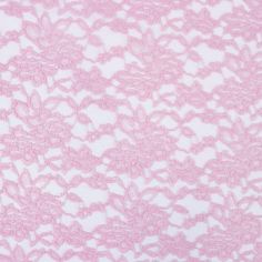 pink lace fabric with white background