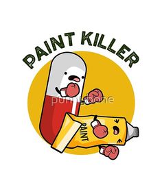 the logo for paint killer, which is used to promote children's art and crafts