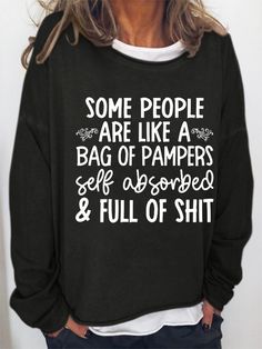 Letter Hoodies&sweatshirts is fashionable and cheap, come to Lilicloth to find out about the Clothing Cheap Cute Clothes, Sarcastic Clothing, Funny T Shirt Sayings, Letter Sweatshirt, Cute Shirt Designs, Cute Clothes, T Shirts With Sayings, Printed Sleeves, Casual Hoodie