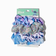 the littlest petties hair clips in blue and purple