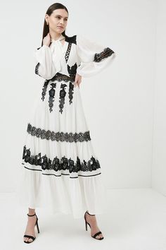 Embroidered Lace Maxi Dress, Embroidered Lace Floor-length Maxi Dress, Spring Lace Work Maxi Dress, Elegant Embroidered Lace Maxi Dress, Long Sleeve Maxi Dress With Lace Work For Evening, Evening Long Sleeve Maxi Dress With Lace Work, Long Sleeve Lace Work Maxi Dress For Spring, Spring Formal Maxi Dress With Lace Patchwork, Latest Maxi Dresses