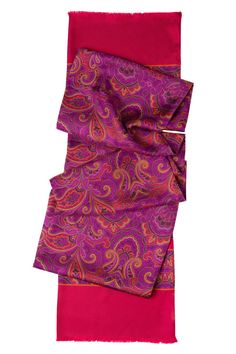 Add some Italian style to your outfit with this sophisticated silk scarf. Make a statement with this classic and timeless paisley print scarf. 100% Made in Italy. Sized for a perfect drape: Approx: 8.5” x 70”. This allows for an elegant look that sets you apart. Most men's scarves of this type are available in a 60"-63" length which is simply too short for most men for adequate coverage and drape. 100% silk twill: A soft, silky fabric traditionally used in men's tailoring for its look and its dr Formal Silk Scarf With Paisley Print, Formal Paisley Print Silk Scarf, Traditional Silk Scarves For Formal Occasions, Classic Formal Pashmina Scarves, Designer Silk Scarves For Formal Occasions, Classic Formal Pashmina Scarf, Elegant Silk Scarf With Paisley Print, Elegant Silk Scarves With Paisley Print, Classic Red Silk Scarves