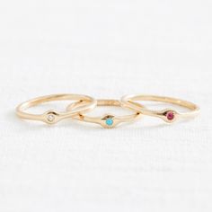 Sometimes simple says it all- the minimal, sleek 14k setting really allows this vibrant Vietnamese Ruby to take center stage. A lovely piece to add a little color to your ring stack. Rubies have long symbolized passion, loyalty, and strength- making them a favorite for Valentines and Anniversaries (or for those birthstone lovers born in July!) Materials: 14k Gold, 1.75 mm Vietnamese Ruby Size: size 7.5 ready to ship, can be resized. Allow up to 10 days for resizing. Need it sooner? Contact us an Born In July, July Born, Ring Stack, Center Stage, Stacking Rings, 10 Days, Birthstone, Gold Bracelet, Ruby