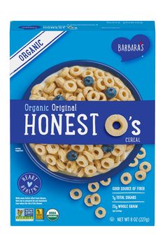 organic o's cereal with blueberries and honey