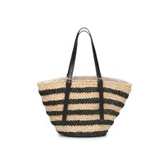 Crown Vintage-Stripe Tote Show off beachy vibes with the Stripe tote from Crown Vintage. Featuring a classic design with a thick, woven construction for durable yet stylish appeal. Rectangular Striped Straw Bag For Summer, Casual Striped Bags For Vacation, Casual Striped Rectangular Straw Bag, Chic Striped Bags For Summer, Chic Striped Shoulder Bag For Vacation, Casual Striped Straw Bag For Beach, Casual Striped Straw Bag For Vacation, Casual Striped Shoulder Bag For Summer, Casual Striped Straw Tote Bag