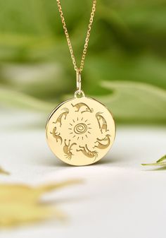 If you wish we can personalize your 14k Solid Gold Kokopelli Necklace with a name, initials or anything else you want! A Dainty and unique gift for Birthdays, Graduations, Weddings and Anniversaries.   ● MATERIAL 14k SOLID GOLD ● Chain Length or Without Chain - Without Chain - 40 cm / 16 inches - 45 cm / 18 inches - 50 cm / 20 inches ● PENDANT SIZE [The jump ring (bail) is not included in the measurements] - 13 mm / 0.51 Inches diameter - 14 mm / 0.55 Inches diameter - 15.3mm / 0.6 Inches diamet Symbolic 14k Gold Engraved Charm Necklaces, Symbolic Engraved 14k Gold Charm Necklaces, Customizable Symbolic Sterling Silver Jewelry, Symbolic Yellow Gold Jewelry With Engraving Option, Symbolic 14k Gold Jewelry With Engraving Option, Customizable Symbolic Round Jewelry, Solid Gold Chains, Native American Jewelry, Beautiful Gift Boxes