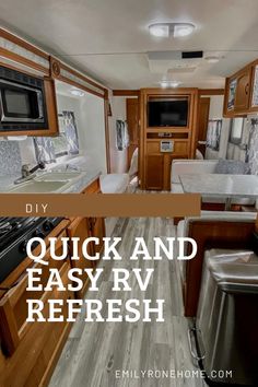 an rv with the words quick and easy rv refresh