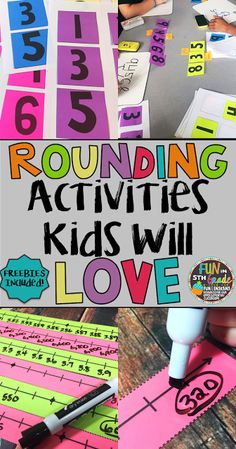 rounding activities for kids with love