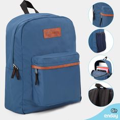 Our backpacks are high-quality, nice-looking, ultra-lightweight, and sturdy, ensuring safe & long-lasting daily use. In addition, there is a zipper pocket on the front of the bag, which can store valuables such as mobile phones and iPods for convenience and to evade theft. The backpack's adjustable shoulder straps and back side comes with a comfortable and breathable mesh design, making it more comfortable to wear. Blue Outdoor Backpack With Zipper Pocket, Blue Nylon Bag With Anti-theft Pocket, Blue Anti-theft Backpack, Back To School Blue Backpack With Zipper Pocket, Blue Backpack With Zipper Pocket For Back To School, Blue Student Backpack With Pockets, Blue Travel Backpack With Pockets, Blue Portable Backpack For Back To School, Functional Blue Backpack With Zipper Pocket