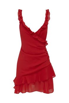 Fest Outfits, Runaway The Label, Fancy Outfits, Red Mini Dress, V Neckline, Mode Inspiration, Dance Dresses