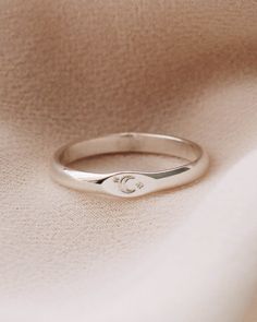 ENGRAVE R1318 -STERLING SILVER- Symbol Signet Ring — Priscilla Ma Elegant Silver Rings, Simple Band Rings, Masculine Rings For Women, Silver Ring Making Ideas, Silver Ring Designs For Women, Silver Ring Handmade, Simple Cute Rings, Soldering Rings, Ring Inspo Jewelry Silver