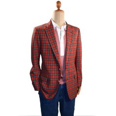 LACOSTE vintage blazer, 1980s vintage checked blazer, men's vintage plaid blazer. No size label Approximate size: M/L EXCELLENT condition. Measurements: Shoulder to shoulder: 44 cm (17.5 inches) Bust: 100 cm (39.5 inches) of circumference (50 cm (19.5 inches) when measured in flat) Waist: 98 cm (38.5 inches) of circumference (49 cm (19.5 inches) when measured in flat) Length: 79 cm (31.0 inches) sleeve length: 63 cm (25.0 inches)  Please use the item measurements rather than stated sizes to dete Semi-formal Plaid Wool Blazer, Plaid Single Breasted Sport Coat With Lapel Collar, Plaid Single-breasted Sport Coat With Lapel Collar, Tailored Plaid Blazer For Semi-formal Occasions, Plaid Sport Coat For Business, Plaid Long Sleeve Blazer With Welt Pockets, Plaid Long Sleeve Sport Coat For Business, Long Sleeve Plaid Blazer With Welt Pockets, Long Sleeve Plaid Sport Coat For Business