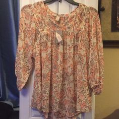 Sheer Woven Top From Forever 21 New With Tags. Peasant Top, Sheer With Light Pink And Brown Flowers. The Tag Says Coral And Ivory In A Size Medium. I Bought It Years Ago But Have Kept It In Excellent Condition. Perfect For A Boho Wardrobe. Forever 21 Blouse For Vacation, Cream Flowy Spring Top, Cream Flowy Tops For Spring, Forever 21 Flowy Spring Tops, Forever 21 Flowy Tops For Spring, Bohemian Spring Blouse From Forever 21, Cream Blouse For Spring With Relaxed Fit, Forever 21 White Blouse For Spring, Forever 21 Feminine Blouse For Spring