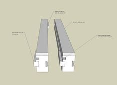 an architectural drawing showing the details of a metal beam and its corresponding parts, including two sections