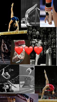 the collage shows many different images of athletes