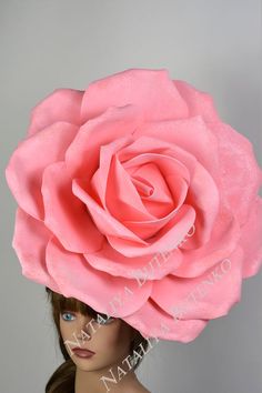 This beautiful headband is perfect for wedding, party and other events. Big soft rose is light weight and attached to the headband.Rose is 18" to 19" in diameter.Please visit my other shop https://www.etsy.com/shop/LadyHatsBoutique?ref=seller-platform-mcnav I have designed & created each piece in my shop.All pieces are securely wrapped & boxed to prevent damage/breakageThank you very much for shopping  at my shop.Have a great day. Red Burgundy Wedding, Couture Fascinators, Rose Hat, Rose Headband, Church Hat, Bridal Hat, Headband Wedding, Wedding Hat, Pink Headbands