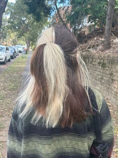 #split #splitdyehair #halloween #alternativefashion #alternative #altgirl #alt #mediumhaircut #haircolor #hairgoals #hairstyles Split Dyed Hairstyles, December Hairstyles, Alt Hairstyles, Alternative Hairstyles, Blonde Underneath, Split Dye, Split Dyed Hair, Brown Hair Dye, Split Hair