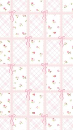 a pink and white checkered background with roses