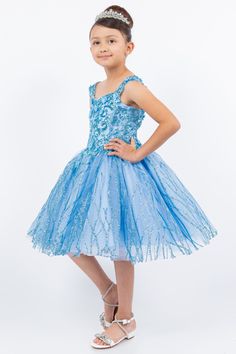 Your sweet girl will light up the room in this sequin embroidered short sleeveless tulle dress with A-line skirt by Cinderella Couture 5136. Elegant sleeveless dress with ombre sequin appliques, short glitter print A-line skirt, and a lace-up back with a zipper closure. Girls Short Glitter Print Dress by Cinderella Couture 5136 Designer: Bliss by Cinderella Couture Fabric: Glitter Tulle, Sequin Appliques, Embroidery, Beaded Embellishments, Polyester Please note: There may be a loss of glitter/se Couture Fabric, Sheer Corset, Embroidery Beaded, Beaded Embellishments, Fabric Glitter, Layered Tulle Skirt, Skirt With Lace, Ombre Dress, Girls Couture