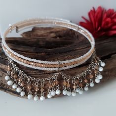 N1254 Beaded Layered Dangle Wire Choker Aprox: 15" Length 3 Layers Silvertone Draping Dangle Beads Memory Wire Fashion Jewelry Bundle & Save! Automatically Save 25% On 3+! Buy With Confidence! 1000+ Listings Available! New Items Added Weekly! Party Cohost, Posh Ambassador & Mentor With 3000+ Sales! #Jewelry #Fashion #Accessories #Beads #Women #Style #Trendy #Trend #Summer #Minimalist #Jesisfashionz #Jewelry #Runway #Diva #Everydaystyle #Simple #Modern #Beaded #Simple #Choker #Costumejewerly #Fas White Beaded Chain Choker For Party, Memory Wire Necklaces, Wire Fashion, Wire Choker, Memory Wire Jewelry, Accessories Beads, Simple Choker, New Gold Jewellery Designs, Beaded Memory Wire