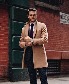 Very clean look.  @iamgalla Camel Coat Men, Mens Dress Coats, Adam Gallagher, Mens Wool Coats, Tan Coat, Mens Fashion Photography