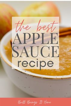 the best apple sauce recipe in a white bowl