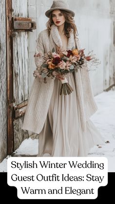 Stylish winter wedding guest outfit featuring cozy layers and chic dresses to stay warm and elegant. Winter Wedding Outfit Ideas, Winter Wedding Outfit, Winter Wedding Guest Outfit, Wedding Outfit Ideas, Wedding Guest Outfit Ideas, Winter Wedding Guest, Wedding Guest Outfit Winter, Winter Wedding Guests, Chic Coat