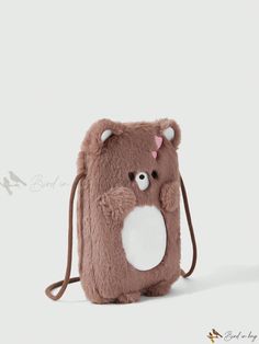 Bird in Bag - Adorable Kawaii Bear Phone Crossbody Bag for Women Kawaii Rectangular Mobile Phone Bag, Kawaii Rectangular Shoulder Bag With Cute Design, Kawaii Bags With Adjustable Strap, Kawaii Brown Bags For Daily Use, Kawaii Rectangular Shoulder Bag, Cute Brown Bag For Daily Use, Cute Brown Bags For Daily Use, Kawaii Rectangular Portable Shoulder Bag, Kawaii Portable Rectangular Shoulder Bag