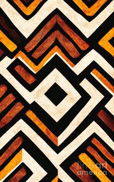 an abstract pattern with orange and black colors