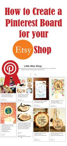 a pinterest board for your etsy shop is featured in the article, how to create a pinterest board for your etsy shop