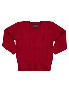 This version of the iconic Ralph Lauren cable-knit sweater is made from breathable combed cotton and has been pre-washed for softness. - Exclusive embroidered pony on left chest side - Crew neck - Long sleeves with ribbed cuffs - Ribbed hem DESIGNER ID: 322702674 043Composition: 100% Cotton Classic Cotton Cable Knit Polo Sweater, Classic Cotton Cable Knit Sweater, Cable Knit Cotton Polo Sweater For Fall, Fall Cotton Cable Knit Polo Sweater, Fall Cable Knit Cotton Polo Sweater, Ralph Lauren Classic Cable Knit Sweater, Cotton Polo Sweater With Textured Crew Neck, Ralph Lauren Long Sleeve Cable Knit Sweater, Classic Knit Sweatshirt