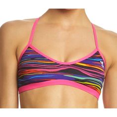 Tyr Durafast One Fresno Trinity Swim Bikini Top Purple Size Xl 14-16 Msrp $30. Pink Fitted Tankini For Water Sports, Multicolor Fitted Tankini For Sports, Spring Sports Beachwear Tankini, Fitted Multicolor Sports Tankini, Multicolor Tankini For Beach Season Sports, Multicolor Sports Tankini For Beach Season, Pink Swimwear For Water Sports In Spring, Racerback Swimwear For Spring Swimming, Multicolor Sports Tankini For Summer