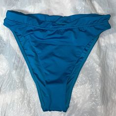 *Brand New* Never Worn High Waisted Bottoms Size L Sanitary Lining Blue High Waist Stretch Tankini, Blue High-waisted Stretch Tankini, High Waist Blue Tankini For Poolside, Blue High-waist Swimwear For Spring, Fitted Blue Bottoms For Sunbathing, Vacation Blue Brief Bottoms, Victoria's Secret Light Blue Bottoms For Summer, Blue Brief Bottoms For Beach Party, Blue Brief Swimwear For Spring