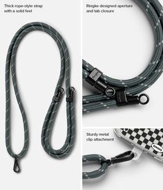 an image of a leash that is attached to a skateboard and has the instructions for how to use it