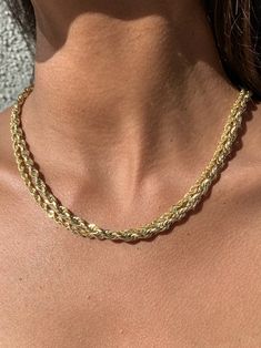 14k Gold Double Chain Link Necklace, 14k Gold Double Chain Necklace, 14k Gold Double Chain Link Jewelry, Elegant Double Chain 14k Gold Necklace, Classic Rope Chain Necklace, Classic Rope Chain Necklace With Oval Link, Classic Link Chain Necklace With Rope Detail, Classic Oval Link Rope Chain Necklace, Everyday Yellow Gold Figaro Rope Chain Necklace