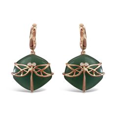 STYLE NOTES Add a sophisticated edge to the understated look with these dragonfly earrings. Mixing vintage-inspired design with quirky details, a dragonfly-embellished pair is anything but boring. It reminds of the glamorous fashion trends in the late 1940s; a time when wildlife embellishments were in vogue. Latch back fastening for pierced ears  Green Aventurine is considered a positive stone, symbolizing inner peace, curbing negative energy, and promoting spiritual growth. This lucky stone is Lucky Earrings, Cocktail Jewelry, Lucky Stone, Dragonfly Earrings, Animal Earrings, Earrings Green, Online Earrings, Green Aventurine, Earrings Sterling Silver