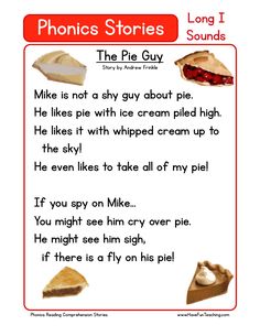 the pie story worksheet for kids to learn how to make pies with their own words