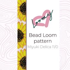 the bead loom pattern is designed to look like a sunflower