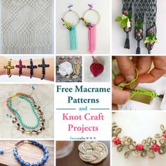 many different types of macrame and knott - craft projects are featured in this collage