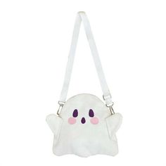 Cute Plush Funny Ghost Bags Halloween Gift Women's Bags One Shoulder Crossbody Bags Features: A cute and adorable little ghost bag made of plush material, lightweight and, suitable for 4-8 preschool or kindergarten children. It is relatively small, 8.3x8.3 inches, and can hold children's items such as candy, mobile phones, pens, snacks, keychains, hair rings, hair clips, etc. Small and cute backpack: Convenient to store items, it is a must-have bag for children to go out and cause trouble. It ca Large Capacity Kawaii White Shoulder Bag, Large Capacity White Kawaii Shoulder Bag, White Large Capacity Kawaii Shoulder Bag, Kawaii Large Capacity White Bag, White Kawaii Large Capacity Bag, Large Capacity Kawaii White Bag, Large Capacity White Kawaii Bag, White Kawaii Shoulder Bag With Adjustable Strap, White Rectangular Kawaii Shoulder Bag