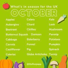 what's in season for the uk october