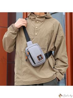 Bird in Bag - Mini Crossbody Bag for Outdoor Enthusiasts Casual Gray Chest Bag With Adjustable Strap, Casual Gray Shoulder Bag With Mobile Phone Bag, Casual Portable Gray Shoulder Bag, Casual Gray Portable Shoulder Bag, Casual Crossbody Pouch With Cell Phone Pocket, Casual Gray Chest Backpack, Casual Gray Shoulder Bag, Daily Use Gray Chest Bag With Zipper Pocket, Gray Crossbody Bag For Outdoor Activities